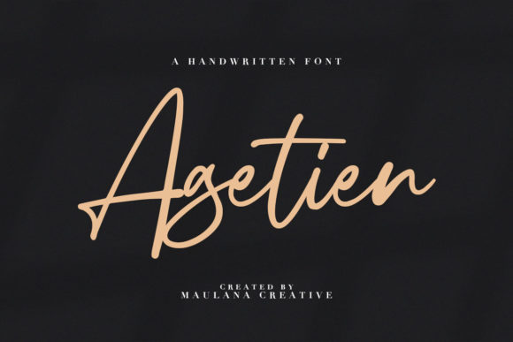 Agetien: A Handwritten Font for Authentic Editorial Design