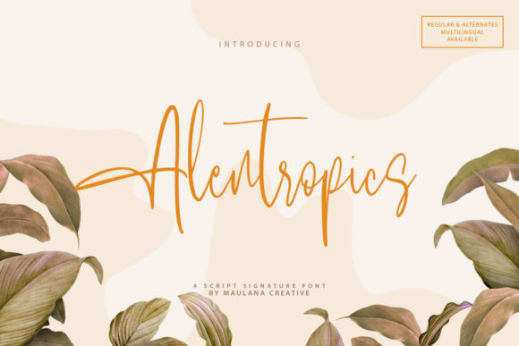 Alentropics: A Script Font for Modern Branding