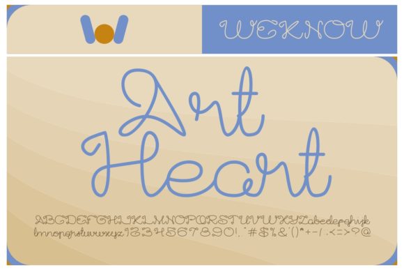 Art Heart Font for Web and Digital Design