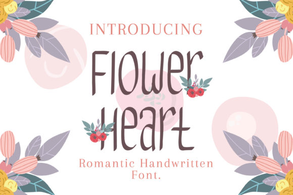 Flower Heart Font for Campaign Creativity