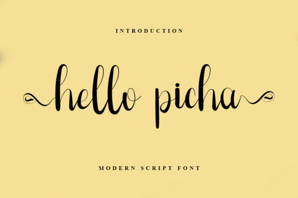 Hello Picha: A Dainty Script Font for Creative Branding